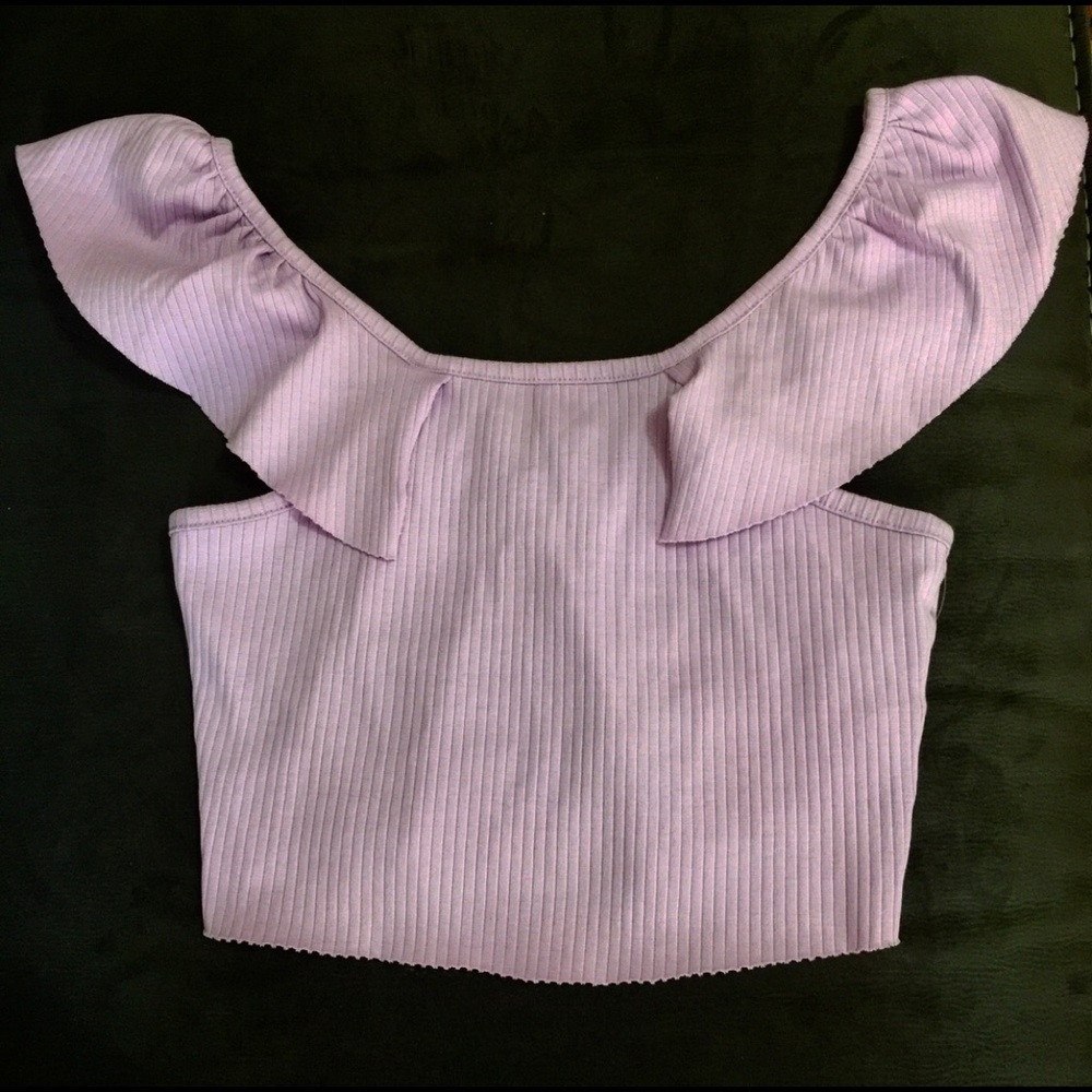 Zara lavender/ lilac crop top